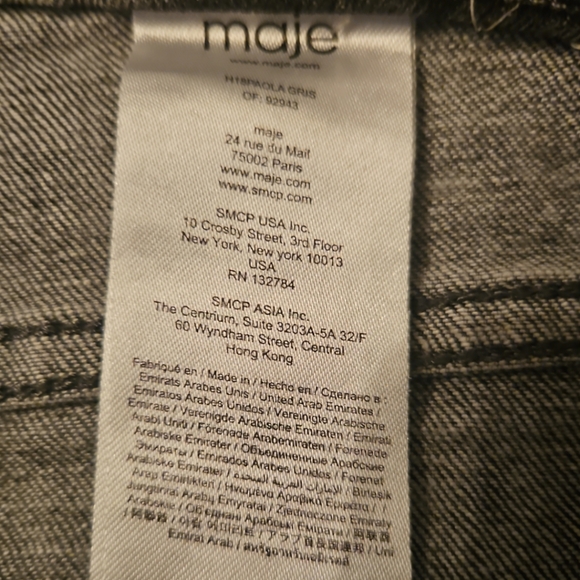 MAJE | Paola Acid Wash Cropped Frayed Gradient Denim Jeans in Size FR 38 / US 8 - Picture 7 of 8